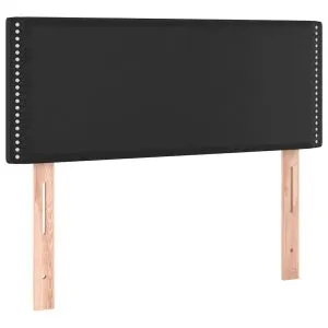 Tăblie de pat, negru, 90x5x78/88 cm, piele ecologică