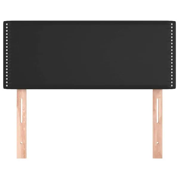 Tăblie de pat, negru, 90x5x78/88 cm, piele ecologică