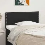 Tăblie de pat, negru, 90x5x78/88 cm, piele ecologică