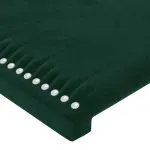 Tăblie de pat, verde închis, 90x5x78/88 cm, catifea