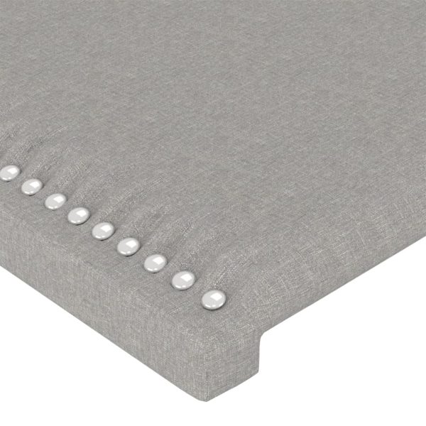 Tăblie de pat, gri deschis, 100x5x78/88 cm, textil