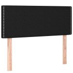 Tăblie de pat, negru, 100x5x78/88 cm, textil