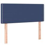 Tăblie de pat, albastru, 100x5x78/88 cm, textil