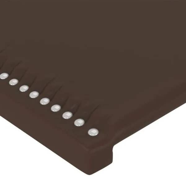 Tăblie de pat, maro, 100x5x78/88 cm, piele ecologică