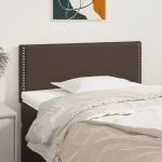Tăblie de pat, maro, 100x5x78/88 cm, piele ecologică