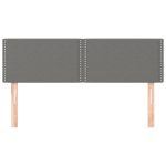 Tăblii de pat, 2 buc., gri închis, 72x5x78/88 cm, textil