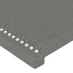 Tăblii de pat, 2 buc., gri închis, 72x5x78/88 cm, textil