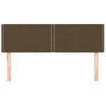 Tăblii de pat, 2 buc., maro închis, 72x5x78/88 cm, textil