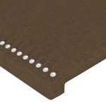Tăblii de pat, 2 buc., maro închis, 72x5x78/88 cm, textil