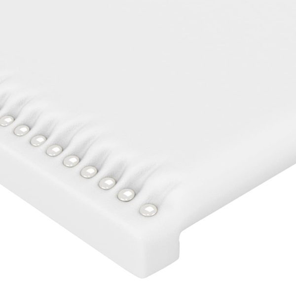 Tăblii de pat, 2 buc., alb, 72x5x78/88 cm, piele ecologică