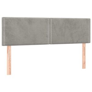 Tăblii de pat, 2 buc., gri deschis, 72x5x78/88 cm, catifea