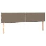 Tăblii de pat, 2 buc, gri taupe, 80x5x78/88 cm, textil