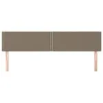 Tăblii de pat, 2 buc, gri taupe, 80x5x78/88 cm, textil