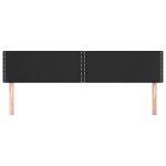 Tăblii de pat, 2 buc, negru, 80x5x78/88 cm, piele ecologică