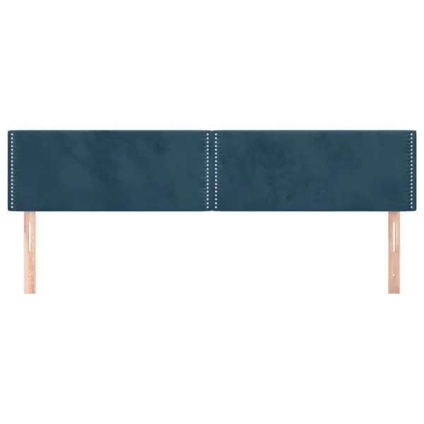 Tăblii de pat, 2 buc, albastru închis, 80x5x78/88 cm, catifea