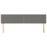 Tăblii de pat, 2 buc, gri închis, 90x5x78/88 cm, textil