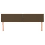Tăblii de pat, 2 buc, maro închis, 90x5x78/88 cm, textil