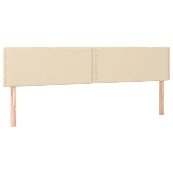 Tăblii de pat, 2 buc, crem, 90x5x78/88 cm, textil