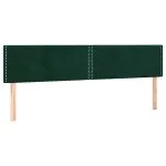 Tăblii de pat, 2 buc, verde închis, 90x5x78/88 cm, catifea