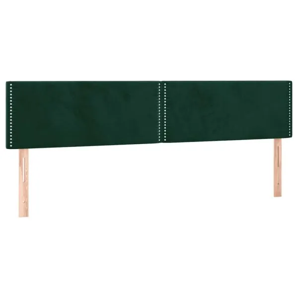 Tăblii de pat, 2 buc, verde închis, 90x5x78/88 cm, catifea