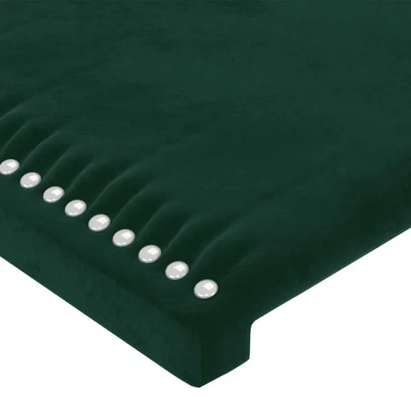 Tăblii de pat, 2 buc, verde închis, 90x5x78/88 cm, catifea