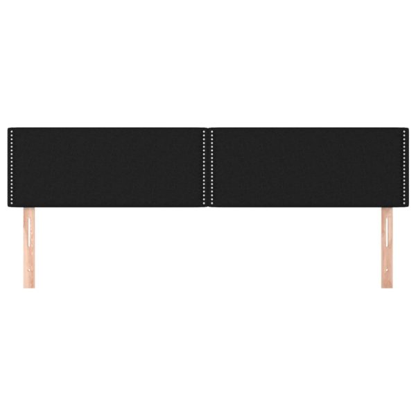 Tăblii de pat, 2 buc, negru, 100x5x78/88 cm, textil