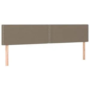 Tăblii de pat, 2 buc, gri taupe, 100x5x78/88 cm, textil