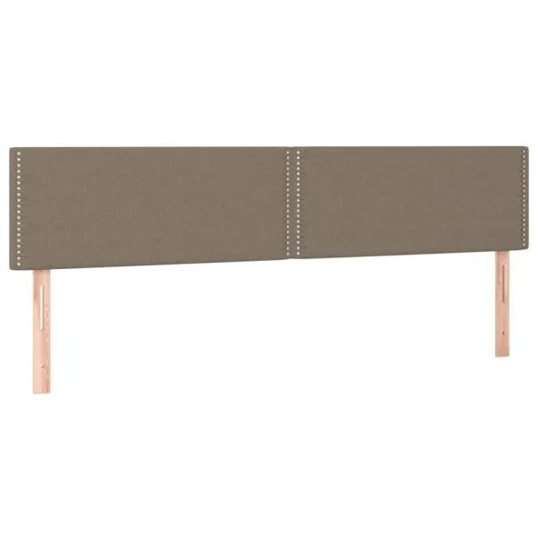 Tăblii de pat, 2 buc, gri taupe, 100x5x78/88 cm, textil