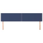 Tăblii de pat, 2 buc, albastru, 100x5x78/88 cm, textil