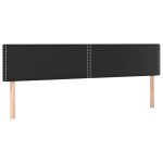 Tăblii de pat, 2 buc, negru, 100x5x78/88 cm, piele ecologică