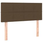 Tăblie de pat, maro închis, 100x5x78/88 cm, textil