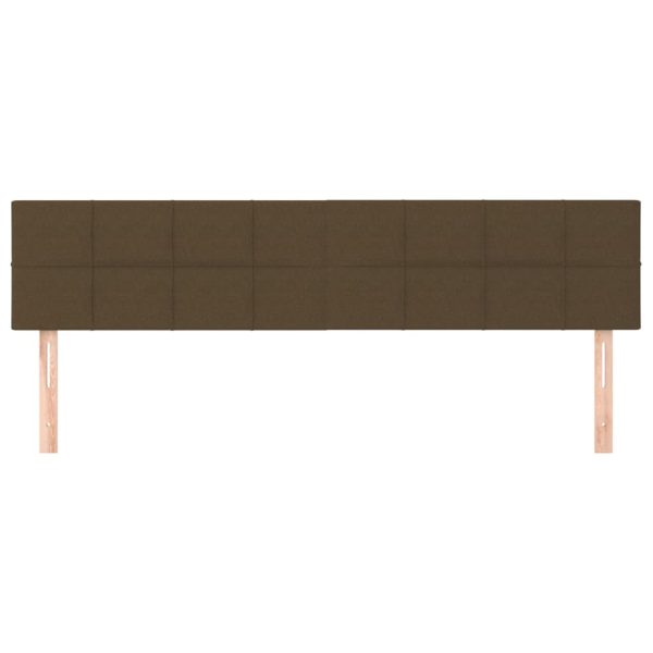 Tăblii de pat, 2 buc, maro închis, 80x5x78/88 cm, textil