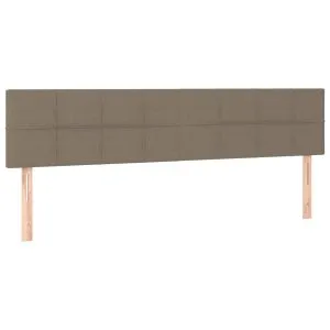 Tăblii de pat, 2 buc, gri taupe, 80x5x78/88 cm, textil