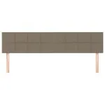 Tăblii de pat, 2 buc, gri taupe, 80x5x78/88 cm, textil