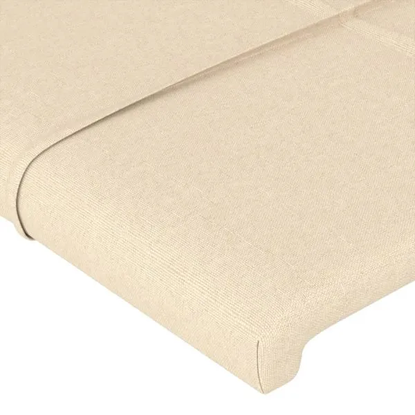 Tăblii de pat, 2 buc, crem, 90x5x78/88 cm, textil