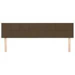 Tăblii de pat, 2 buc, maro închis, 100x5x78/88 cm, textil