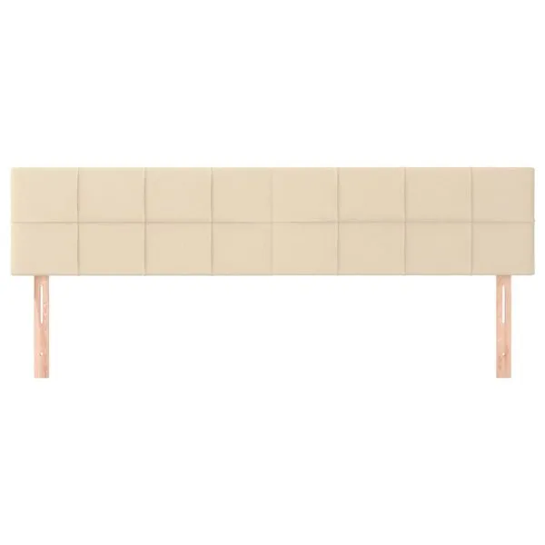Tăblii de pat, 2 buc, crem, 100x5x78/88 cm, textil
