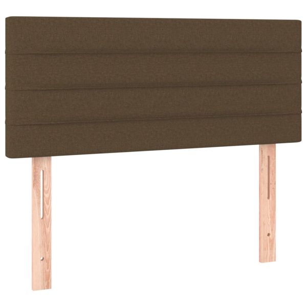 Tăblie de pat, maro închis, 80x5x78/88 cm, textil