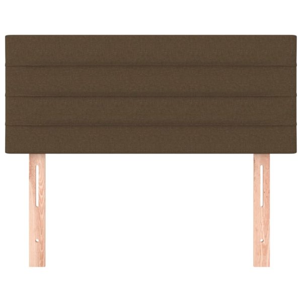 Tăblie de pat, maro închis, 80x5x78/88 cm, textil