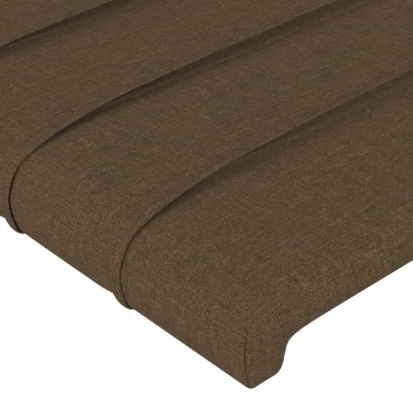 Tăblie de pat, maro închis, 80x5x78/88 cm, textil
