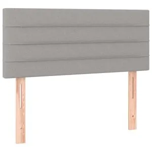 Tăblie de pat, gri deschis, 90x5x78/88 cm, textil