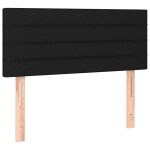 Tăblie de pat, negru, 90x5x78/88 cm, textil