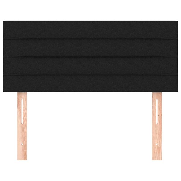 Tăblie de pat, negru, 90x5x78/88 cm, textil