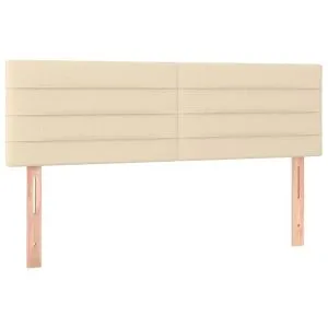Tăblii de pat, 2 buc., crem, 72x5x78/88 cm, textil
