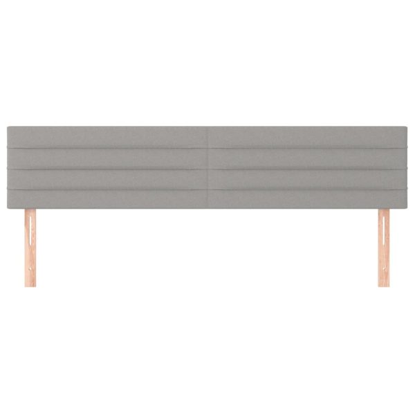 Tăblii de pat, 2 buc, gri deschis, 80x5x78/88 cm, textil