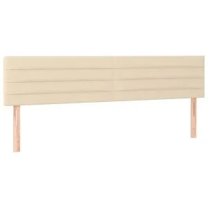 Tăblii de pat, 2 buc, crem, 80x5x78/88 cm, textil