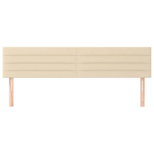 Tăblii de pat, 2 buc, crem, 80x5x78/88 cm, textil