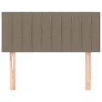 Tăblie de pat, gri taupe, 80x5x78/88 cm, textil