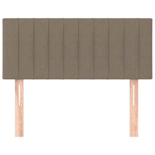 Tăblie de pat, gri taupe, 80x5x78/88 cm, textil