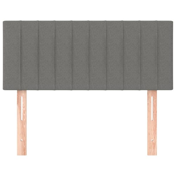 Tăblie de pat, gri închis, 90x5x78/88 cm, textil